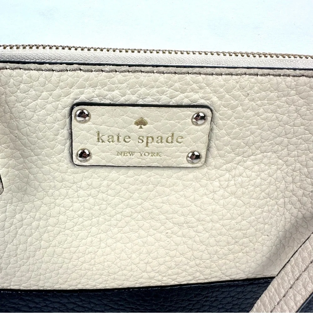 Kate Spade New York Grove Park Crossbody Bag Black Tan Leather‎ Handbag